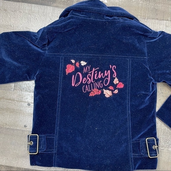 Disney Frozen II Blue Velour Jacket size 3T Princess Anna - Picture 3 of 8